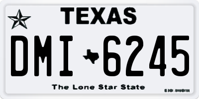 TX license plate DMI6245