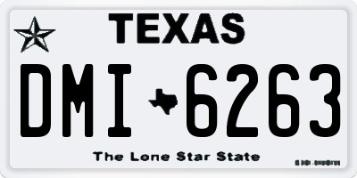 TX license plate DMI6263