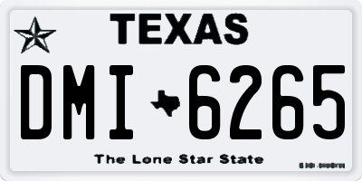 TX license plate DMI6265