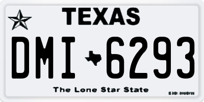 TX license plate DMI6293