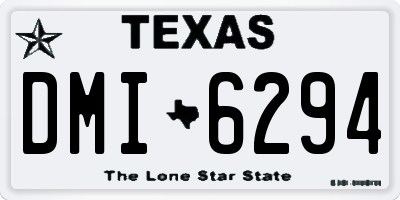 TX license plate DMI6294