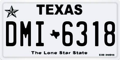 TX license plate DMI6318