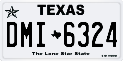 TX license plate DMI6324