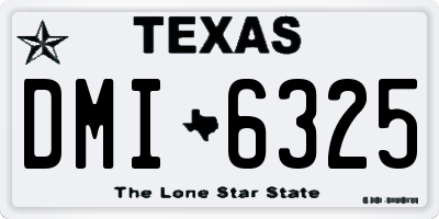 TX license plate DMI6325