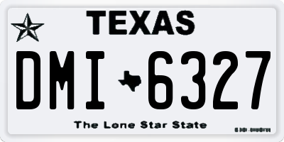 TX license plate DMI6327