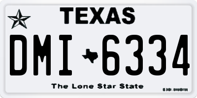 TX license plate DMI6334