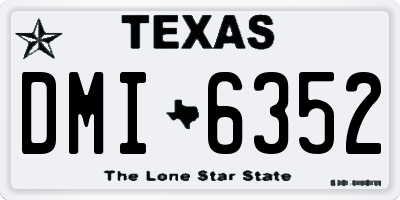 TX license plate DMI6352