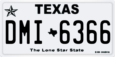 TX license plate DMI6366