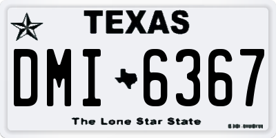 TX license plate DMI6367