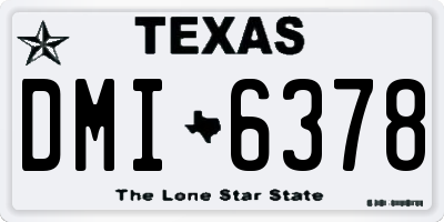 TX license plate DMI6378