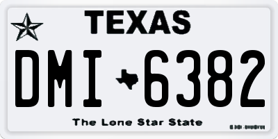 TX license plate DMI6382