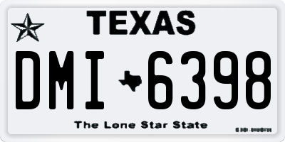 TX license plate DMI6398