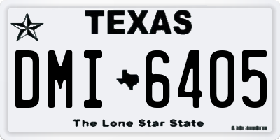 TX license plate DMI6405