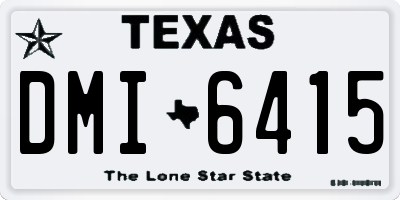 TX license plate DMI6415