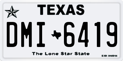 TX license plate DMI6419