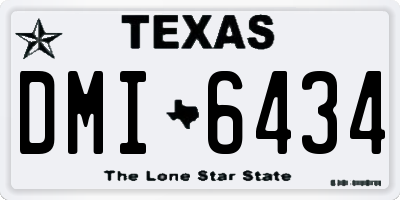 TX license plate DMI6434