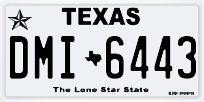 TX license plate DMI6443