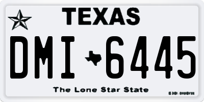 TX license plate DMI6445