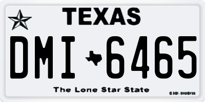 TX license plate DMI6465