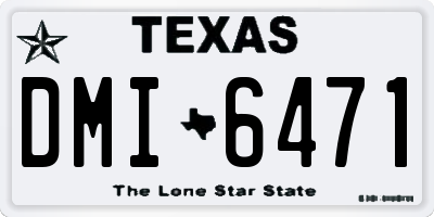 TX license plate DMI6471