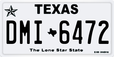 TX license plate DMI6472