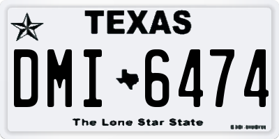 TX license plate DMI6474