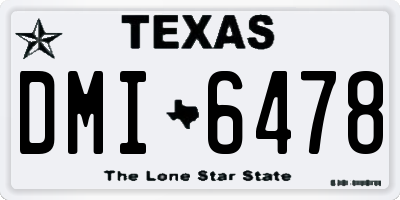 TX license plate DMI6478