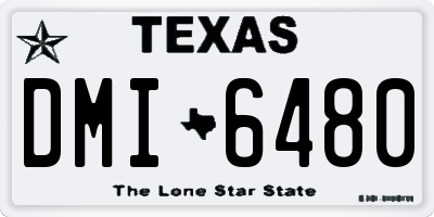 TX license plate DMI6480