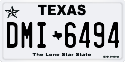 TX license plate DMI6494