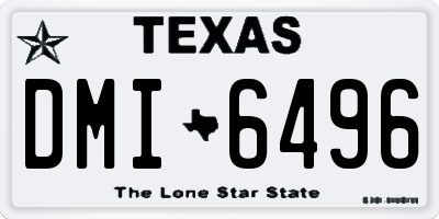 TX license plate DMI6496