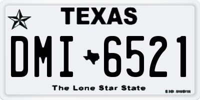 TX license plate DMI6521