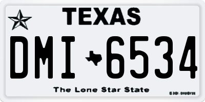 TX license plate DMI6534