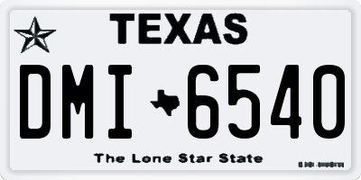 TX license plate DMI6540