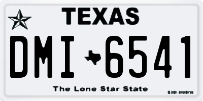 TX license plate DMI6541