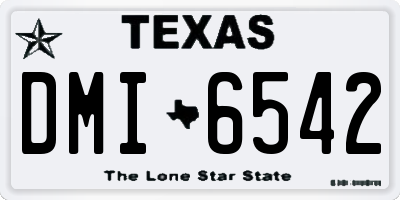 TX license plate DMI6542