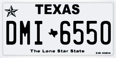 TX license plate DMI6550