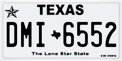 TX license plate DMI6552
