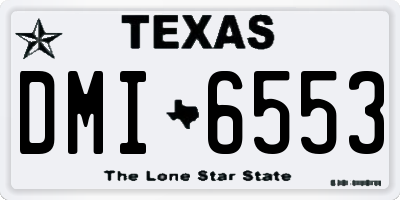 TX license plate DMI6553