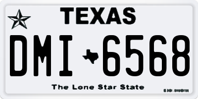 TX license plate DMI6568