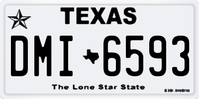 TX license plate DMI6593