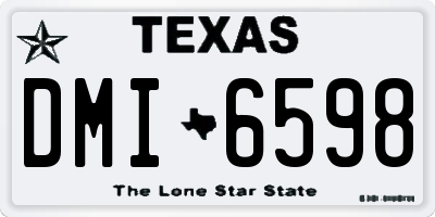TX license plate DMI6598