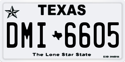 TX license plate DMI6605