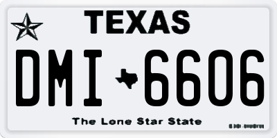 TX license plate DMI6606