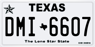 TX license plate DMI6607