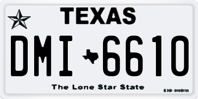 TX license plate DMI6610