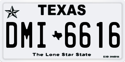 TX license plate DMI6616