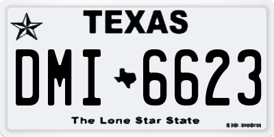 TX license plate DMI6623