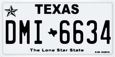 TX license plate DMI6634