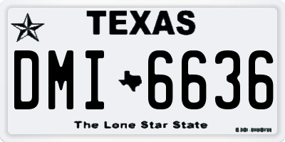 TX license plate DMI6636
