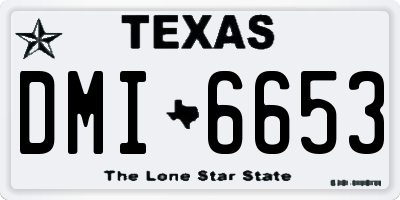 TX license plate DMI6653